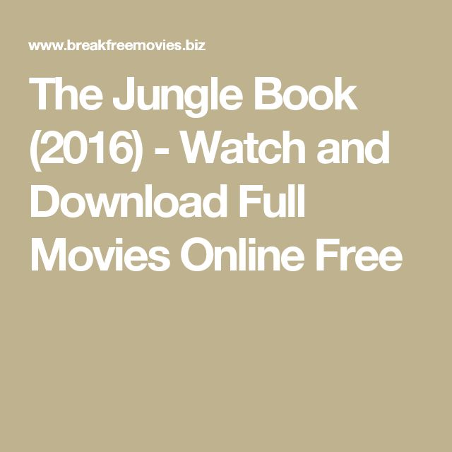 Watch the jungle book 2016 online